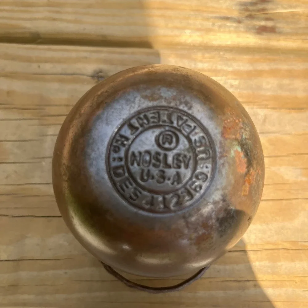 Vintage Hosley USA Copper Jack-O-Lantern Metal Votive Holder Halloween Decor